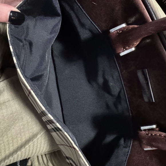 Burberry Nova Check Beige and Brown Plaid Handbag - Picture 5 of 14